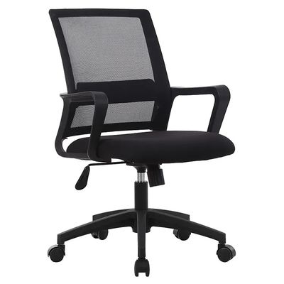 OEM ODM เก้าอี้ผ้า Mesh ปรับได้ สีดํา เก้าอี้โต๊ะ ergonomic